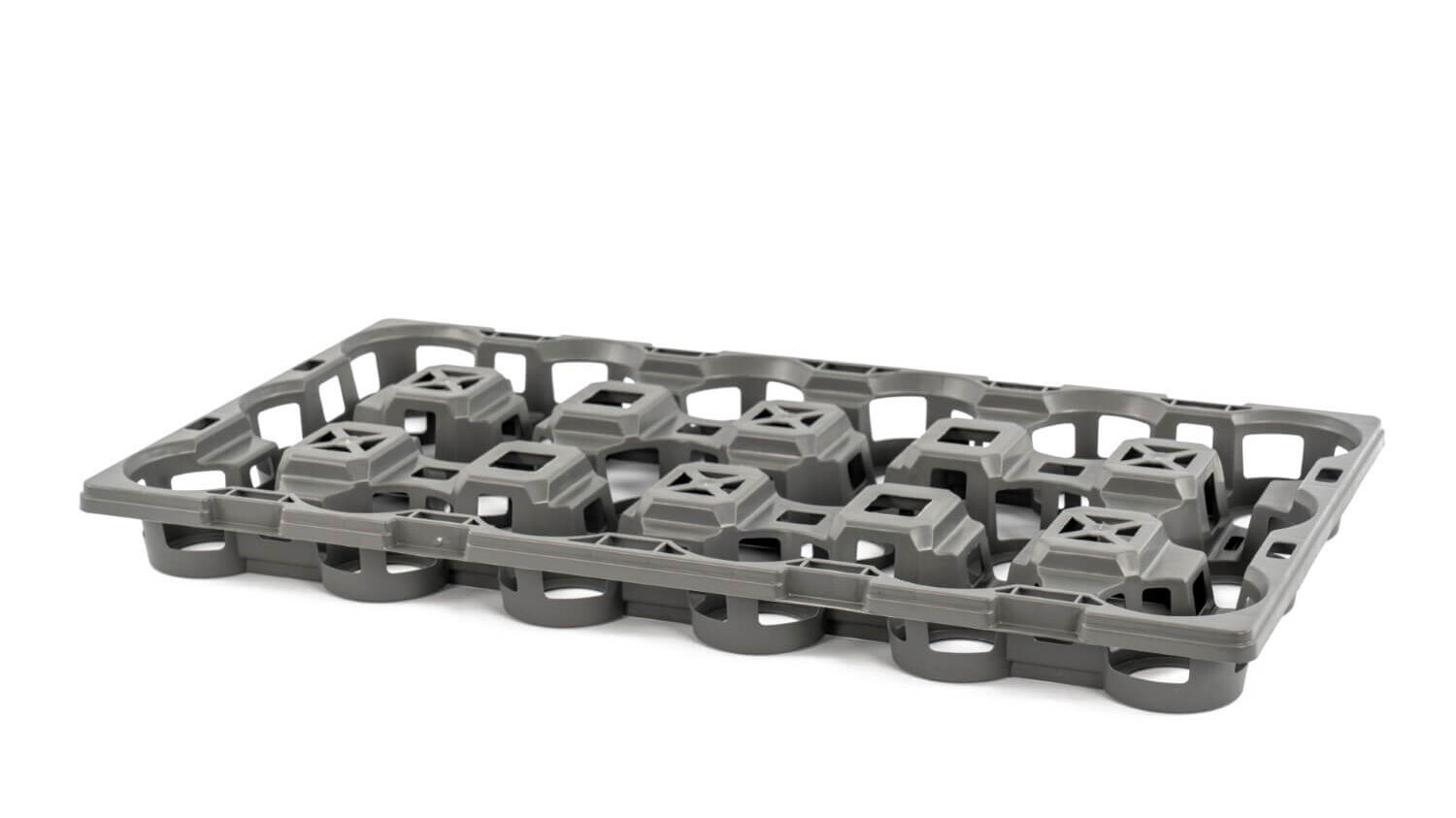 Mehreretray 18 vaks 8cm DT-Grey 105510.824 Van Krimpen